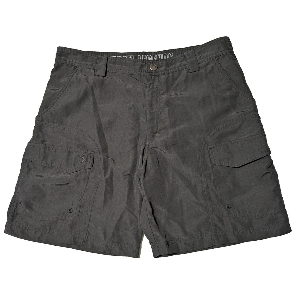 REEL LEGENDS Men Size 36 Black‎ Nylon Fishing Shorts